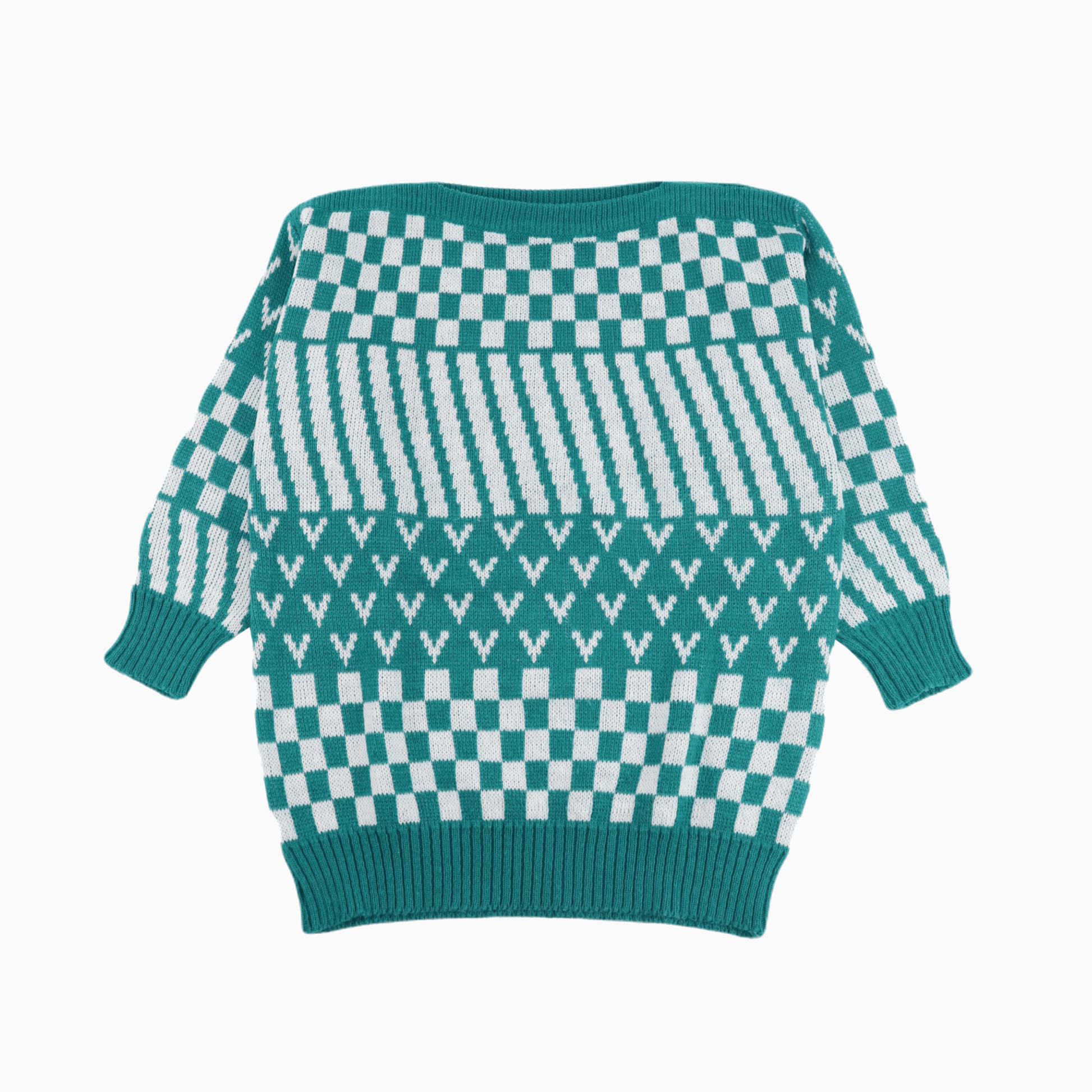 Vintage Frapp Pattern Knitted Jumper - Alleycat Stardust