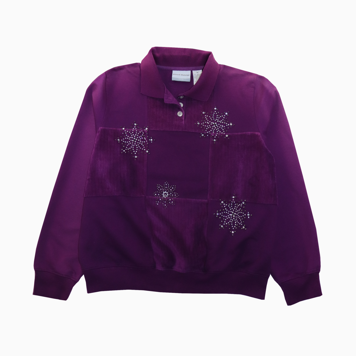 Vintage Alfred Dunner Petite Graphic Sweater S – Vorderansicht