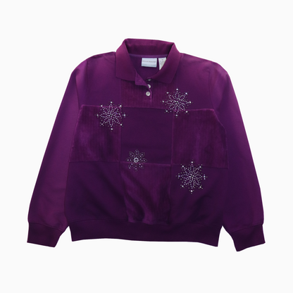 Vintage Alfred Dunner Petite Graphic Sweater S – Vorderansicht