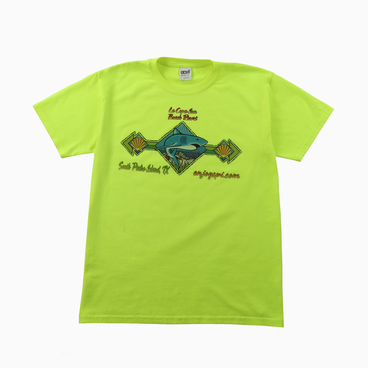 Vintage Anvil South Padre Island TX Graphic T-Shirt S – Vorderansicht