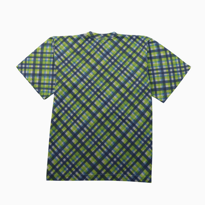 Vintage 90s Budmil Checkered T-Shirt M – Rückansicht