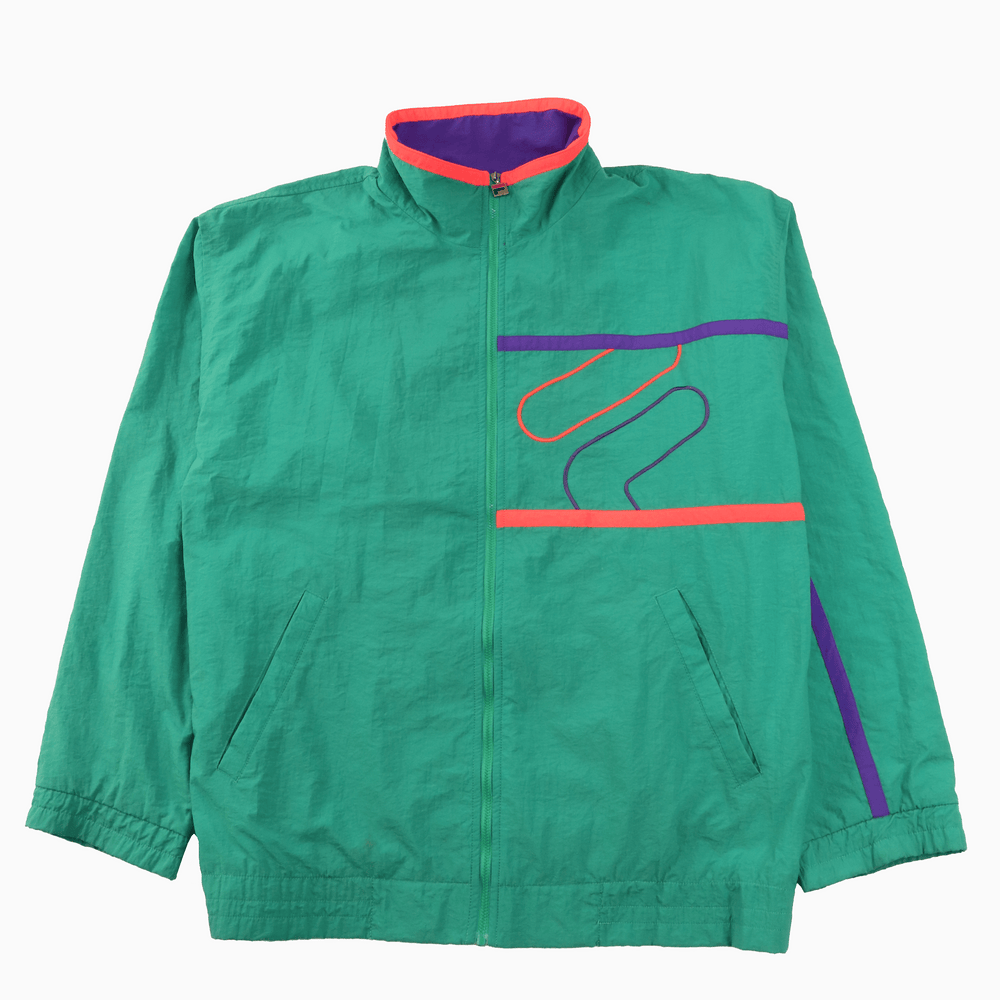 Vintage 80s Fila Windbreaker Jacket X-Large - Alleycat Stardust