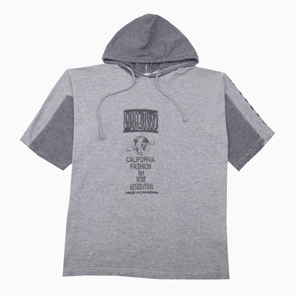 Vintage 90s Mick Malawi Hooded T-Shirt L – Vorderansicht