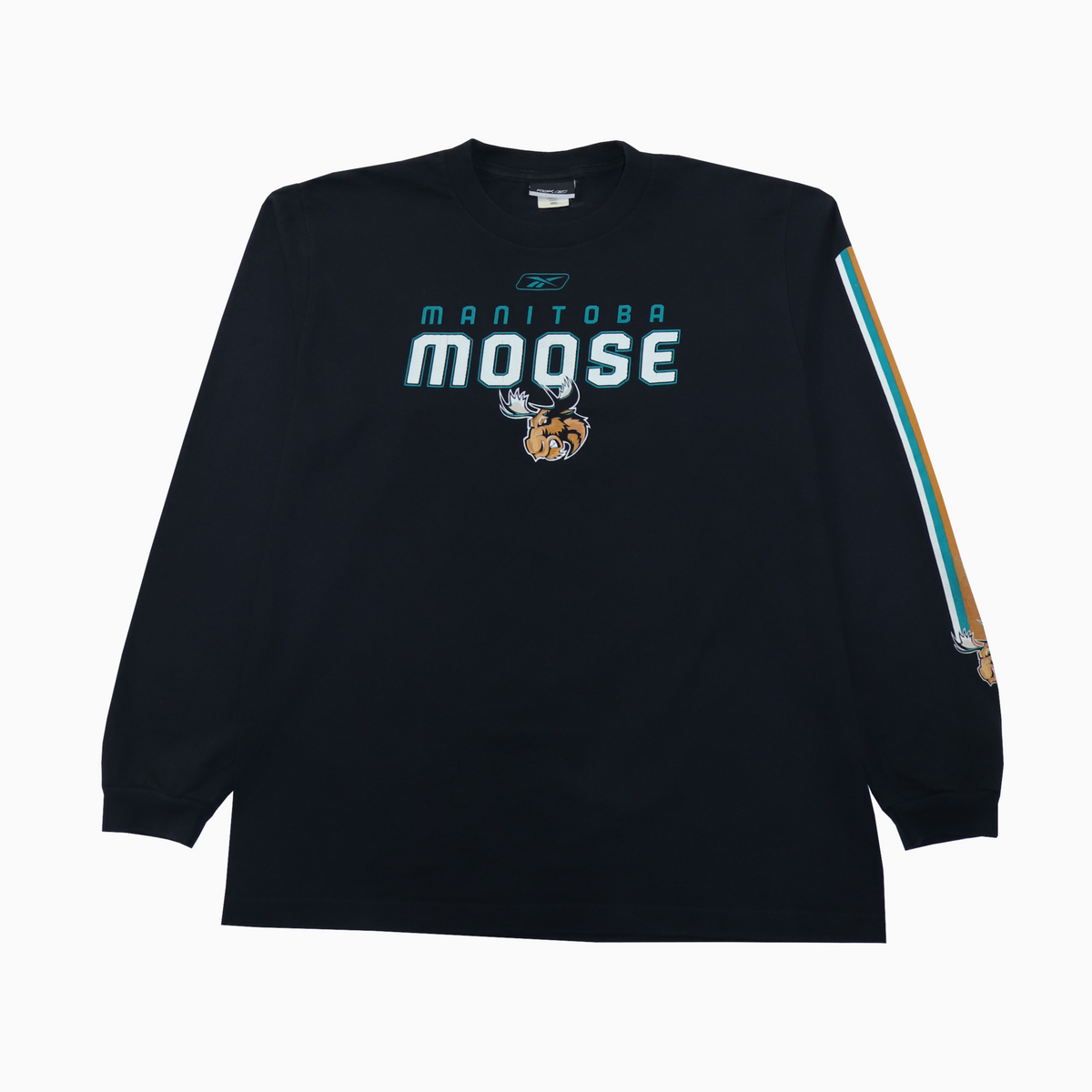 Vintage Reebok Manitoba Moose Long Sleeve T-Shirt L – Vorderansicht