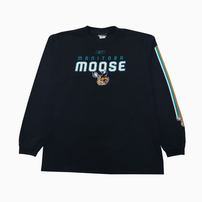 Vintage Reebok Manitoba Moose Long Sleeve T-Shirt L – Vorderansicht