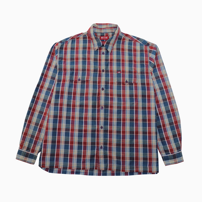 Vintage 90s Mustang Check Shirt L – Vorderansicht