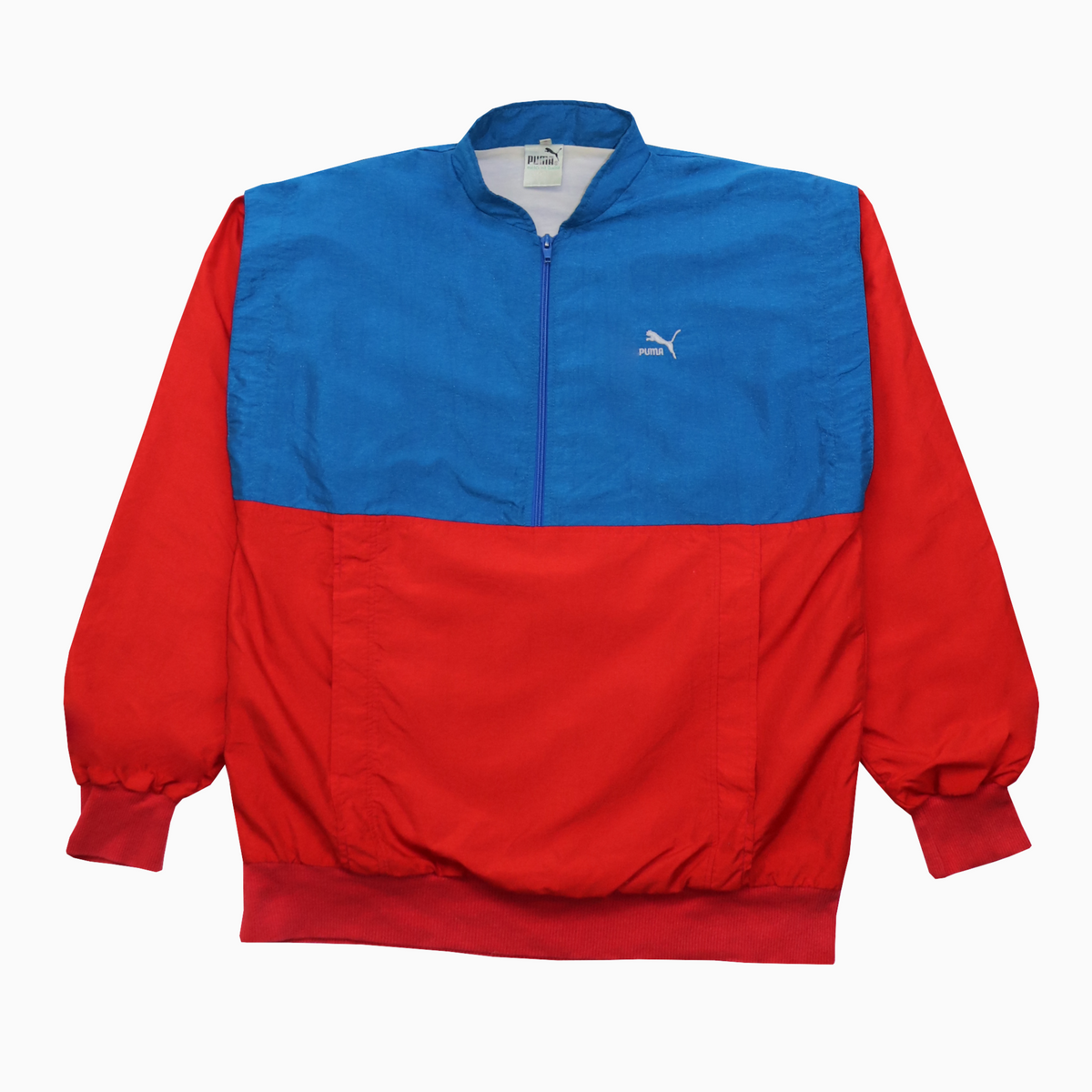 Vintage 90s Puma Half Zip Windbreaker S – Detailansicht