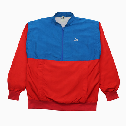 Vintage 90s Puma Half Zip Windbreaker S – Detailansicht