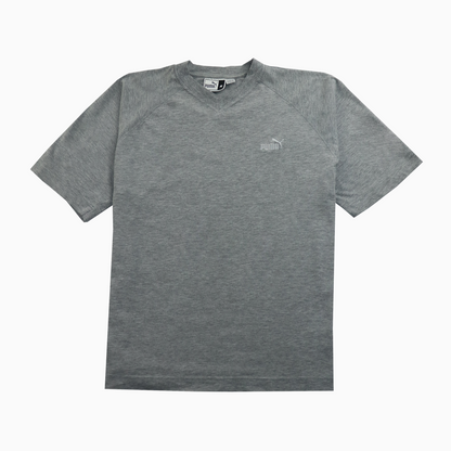 Puma V-Neck Embroidered Logo T-Shirt L – Vorderansicht