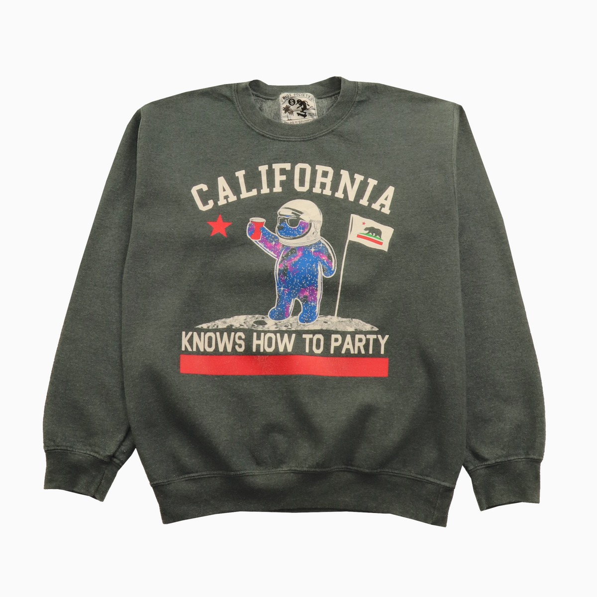 Vintage 90 s Riot Society Graphic Sweatshirt grau Größe S