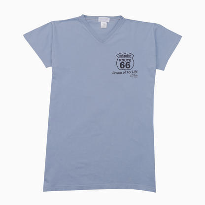 Vintage 90s Third Street Route 66 Backprint Graphic T-Shirt S – Vorderansicht
