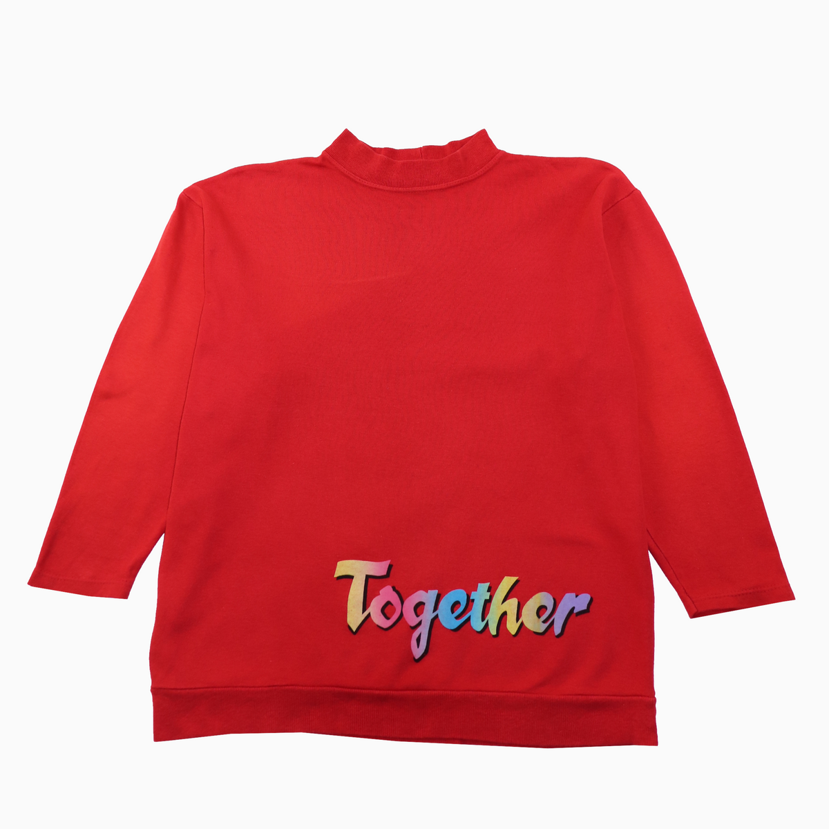 Vintage Together Rainbow Spell Out Sweater S