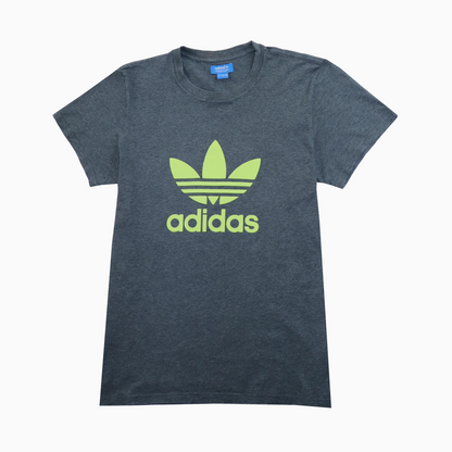Vintage 90s Adidas green trefoil t shirt in size XL